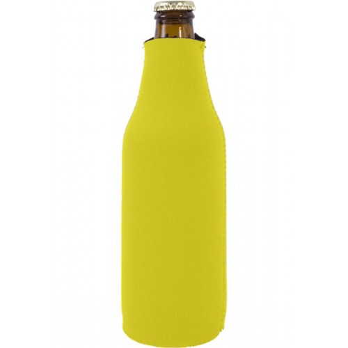 Custom Koozie® Foam Zip-Up Bottle Cooler- 1 Color Print 